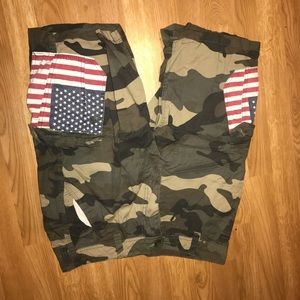 Camouflaged Shorts.